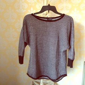 The Limited black and white sweater